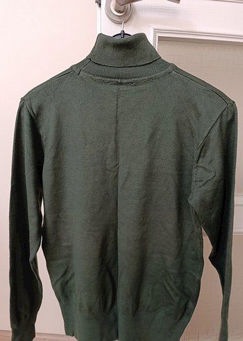 Yeşil Kadın Balıkçı Yaka Triko Kazak - Görsel 2