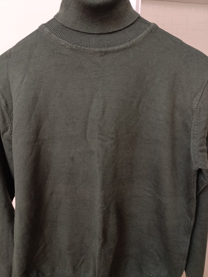 Yeşil Kadın Balıkçı Yaka Triko Kazak - Görsel 3