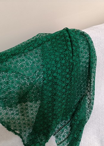 Nakışlı Yeşil ve Gri Battaniye - Görsel 3