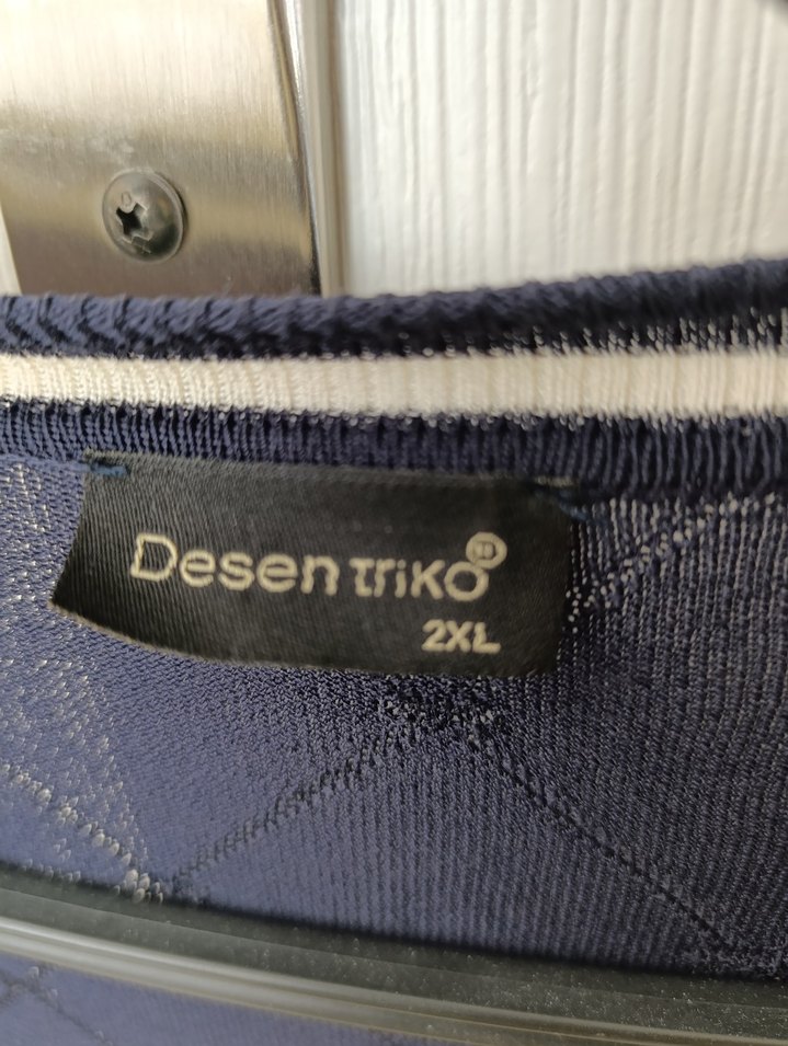 Kadın Mavi Triko Hırka, Uzun Kollu, Normal Boy - Görsel 3