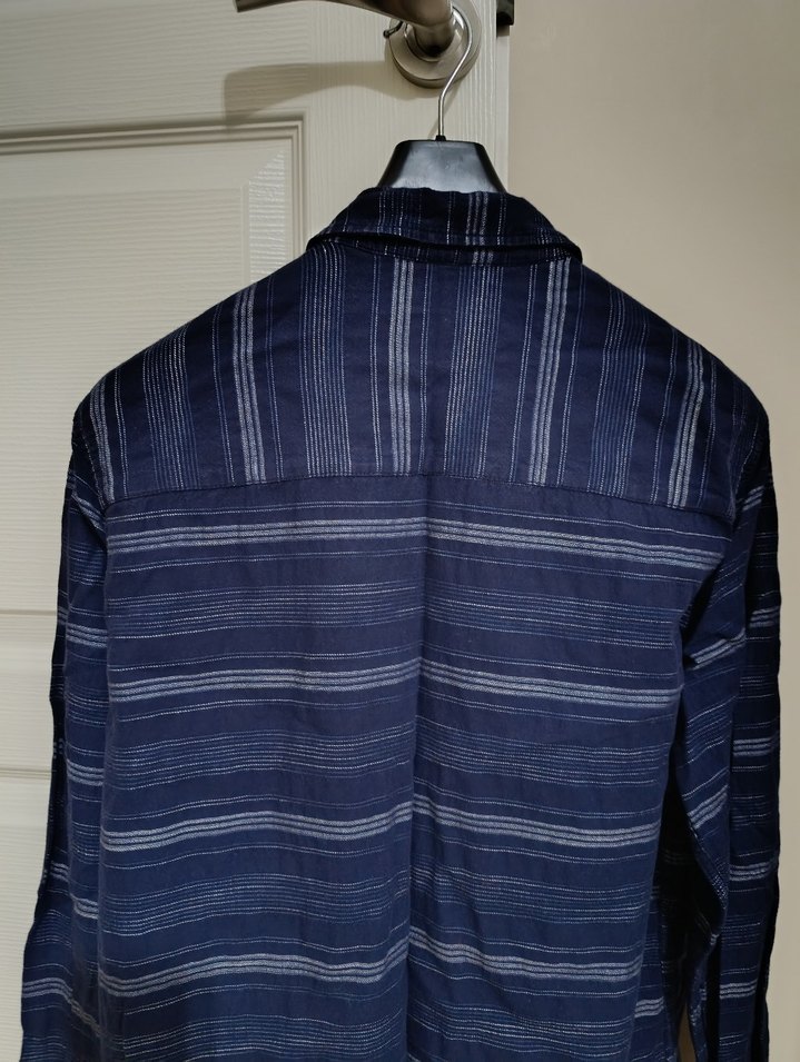 Lacivert Denim Uzun Kollu Erkek Gömlek - Görsel 2