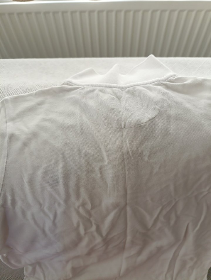 Düğmeli Beyaz Erkek Polo Tişört - Görsel 3