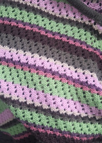 LC Waikiki Çok Renkli Örgü Kız Çozuk Panço 13-14 yaş - Görsel 4