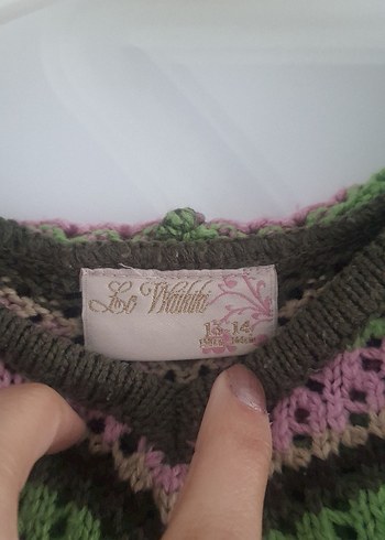 LC Waikiki Çok Renkli Örgü Kız Çozuk Panço 13-14 yaş - Görsel 3