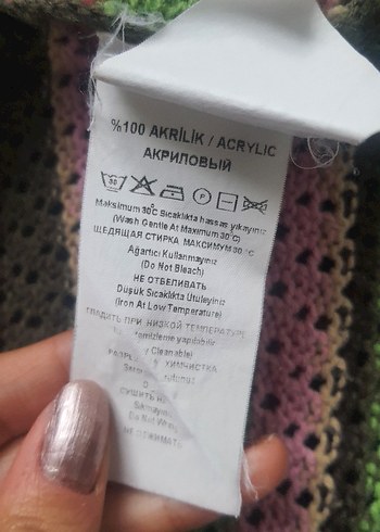 LC Waikiki Çok Renkli Örgü Kız Çozuk Panço 13-14 yaş - Görsel 6