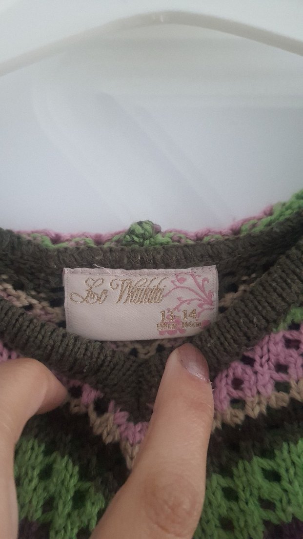 LC Waikiki Çok Renkli Örgü Kız Çozuk Panço 13-14 yaş - Görsel 3