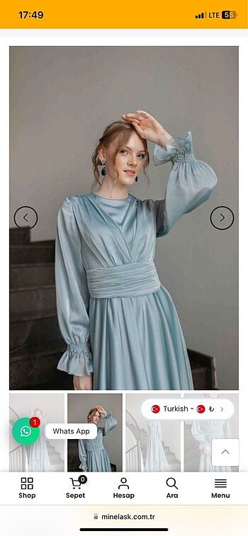 Manu Atelier Minel Aşk Tesettür Abiye Elbise