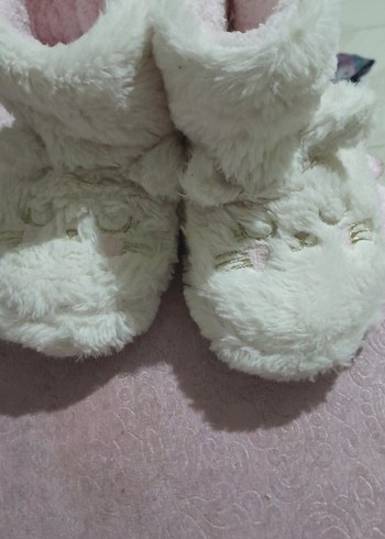 Kızlar için Pudra Pembe Kürklü Sıcak Terlik - Görsel 2