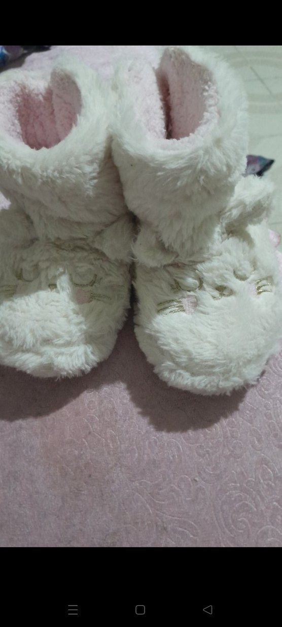 Kızlar için Pudra Pembe Kürklü Sıcak Terlik - Görsel 2