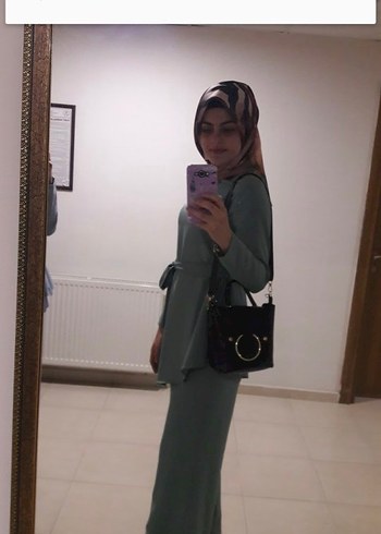 Kadın Uzun Kollu Yeşil Minimalist Takım - Görsel 3