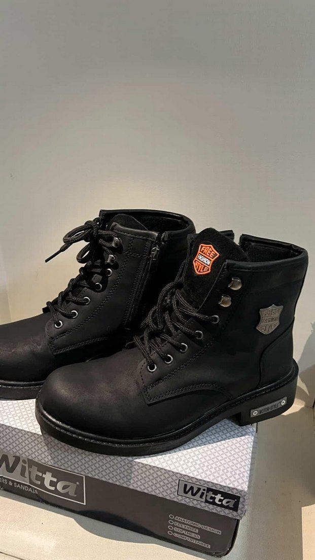 Siyah Deri Erkek Bot - Görsel 2