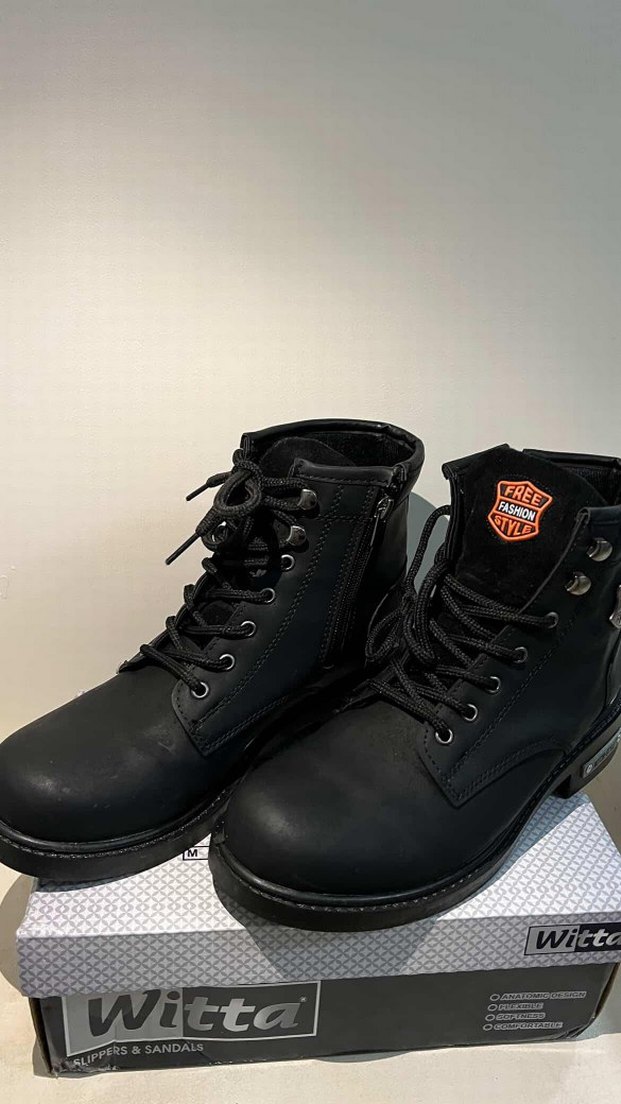 Siyah Deri Erkek Bot - Görsel 5