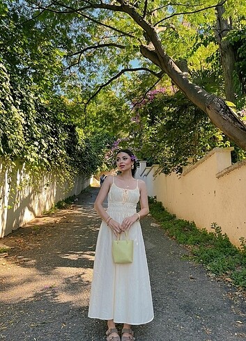 DİLVİN Beli Büzgülü Elbise - Görsel 6