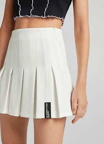 Bershka Pileli Mini Tenis Etek