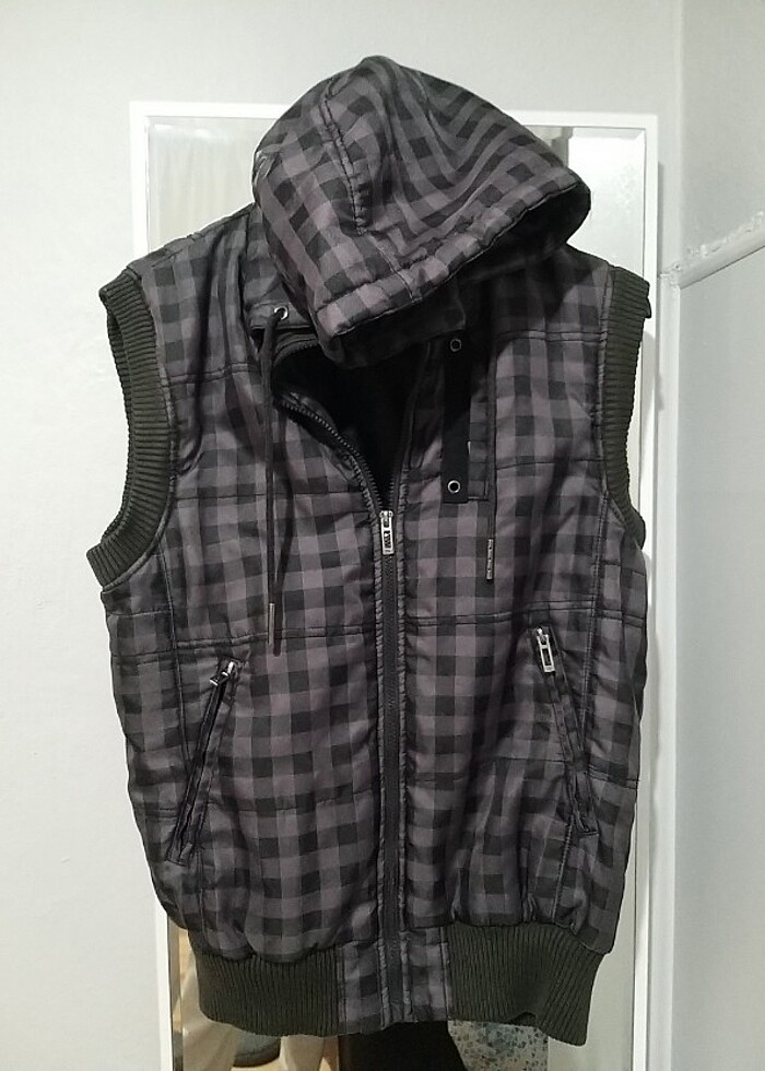 Kapüşonlu Erkek Yelek - Görsel 2