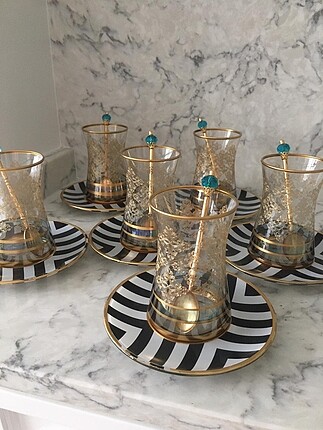 gold çay takımı
