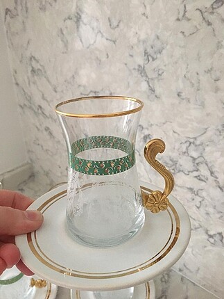 gold çay seti