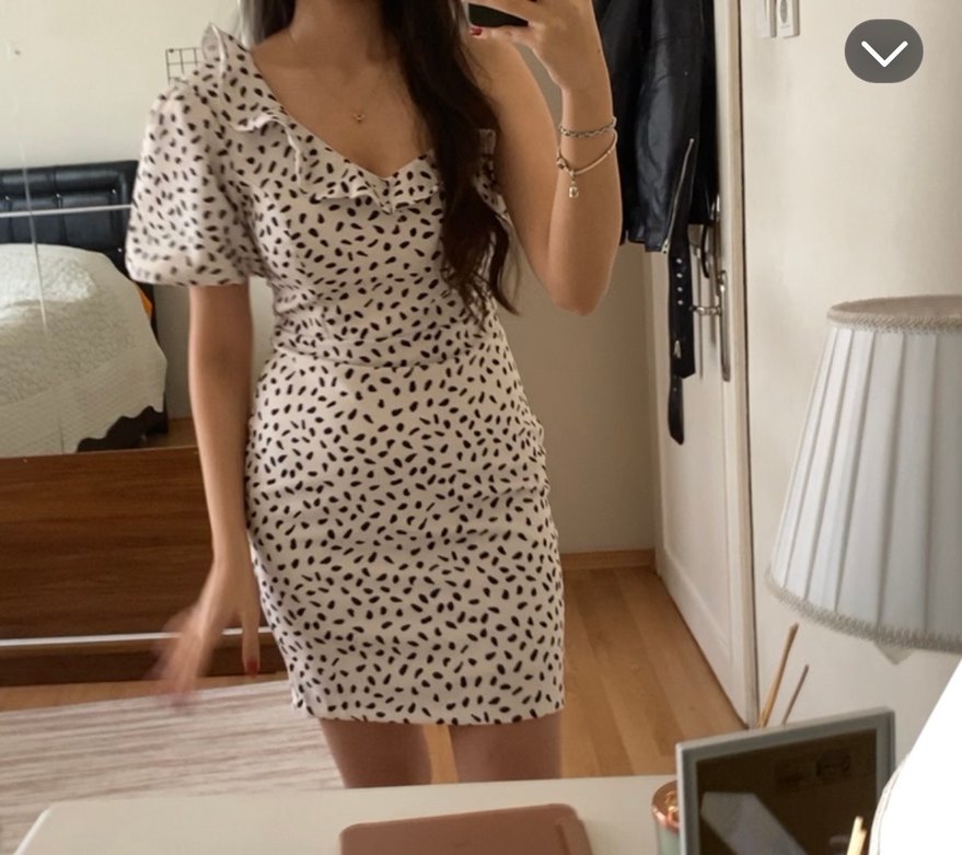 Trendyolmilla puantiyeli elbise - Görsel 3