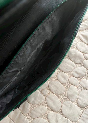 Yeşil Krokodil Desenli Deri Kadın Çanta - Görsel 3