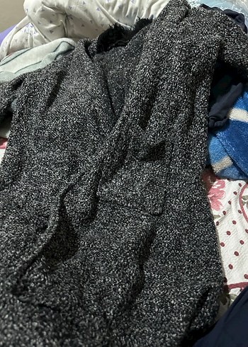 Gri Yünlü Kürklü çeket - Görsel 6