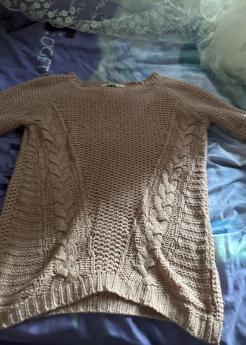 Pudra Örgü Kadın Kazak - Görsel 6