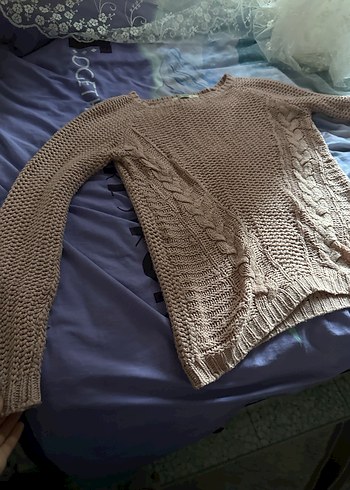 Pudra Örgü Kadın Kazak - Görsel 8