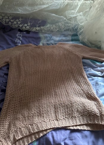 Pudra Örgü Kadın Kazak - Görsel 9