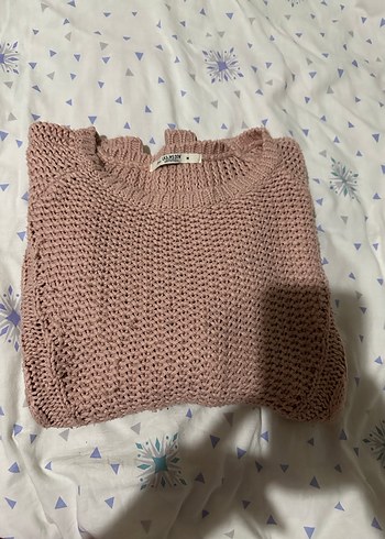 Pudra Örgü Kadın Kazak - Görsel 13