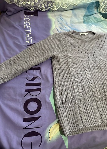 Pudra Örgü Kadın Kazak - Görsel 2