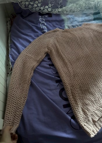 Pudra Örgü Kadın Kazak - Görsel 7