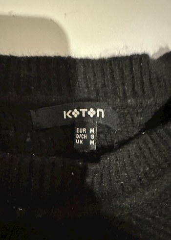 Siyah Uzun Kollu yün Kazak - Görsel 3