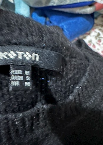 Siyah Uzun Kollu yün Kazak - Görsel 4