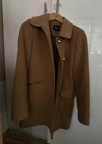 Düğmeli Camel Kaban - Görsel 2