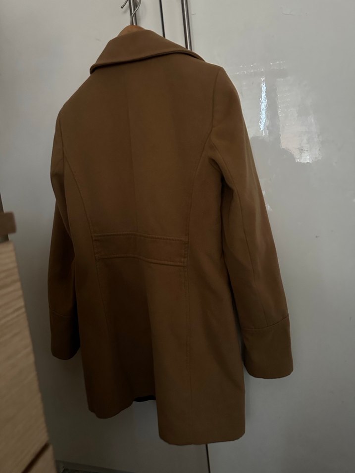 Düğmeli Camel Kaban - Görsel 3