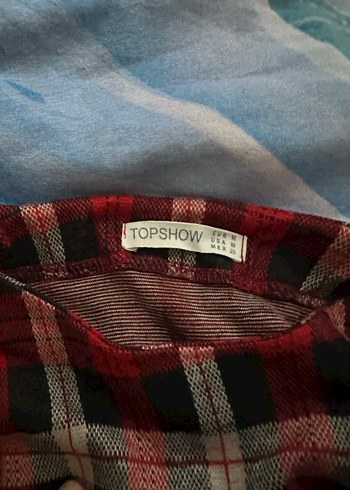 Kırmızı Ekose Uzun Kollu Salaş elbise mini boy - Görsel 8