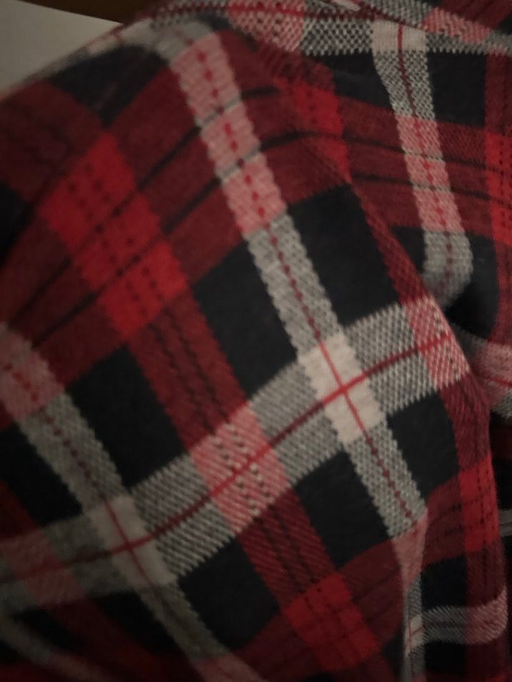 Kırmızı Ekose Uzun Kollu Salaş elbise mini boy - Görsel 4