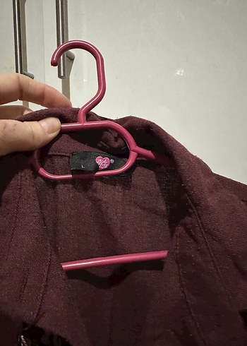 Bordo Nakışlı Uzun Keten Elbise tunik - Görsel 4