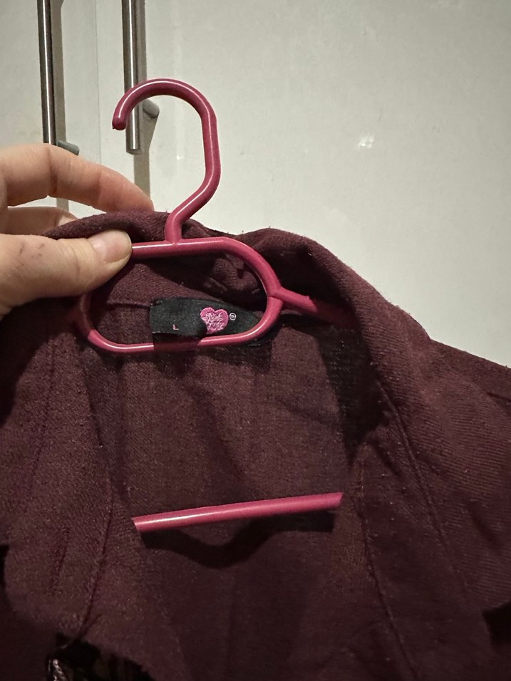 Bordo Nakışlı Uzun Keten Elbise tunik - Görsel 4