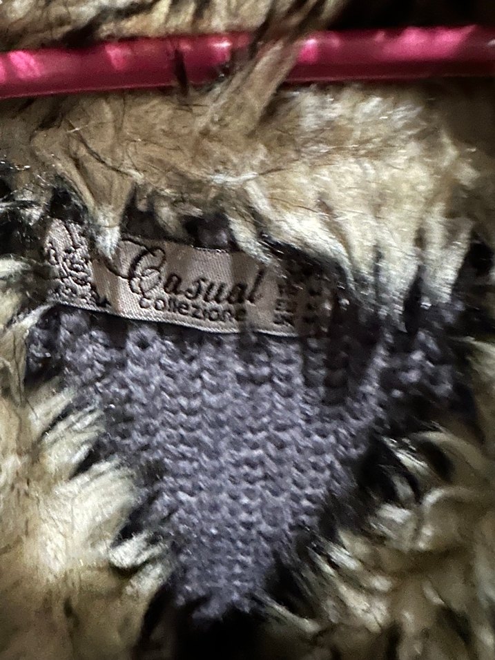 Gri Midi Yün Kadın Kaban Kürklü - Görsel 5