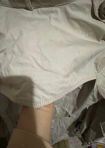 Düğmeli Beyaz Midi Kadın Trençkot - Görsel 6