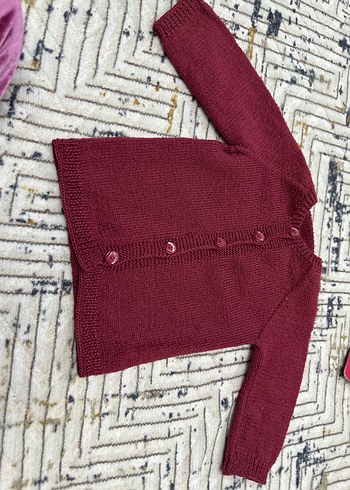 Kız Çocuk Yeşil V Yaka Örgü Yelek - Görsel 11