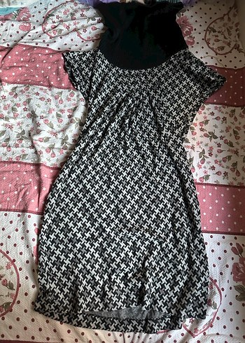 Desenli Siyah Uzun Tunik - Görsel 2