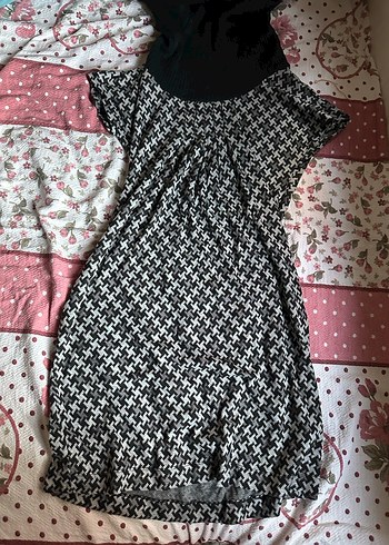 Desenli Siyah Uzun Tunik - Görsel 3