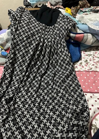 Desenli Siyah Uzun Tunik - Görsel 7