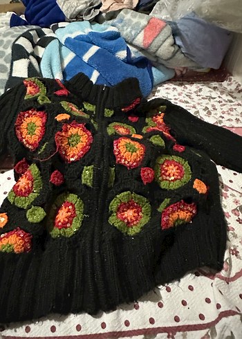 Desenli Siyah Uzun Tunik - Görsel 11