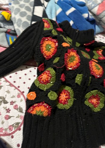 Desenli Siyah Uzun Tunik - Görsel 13