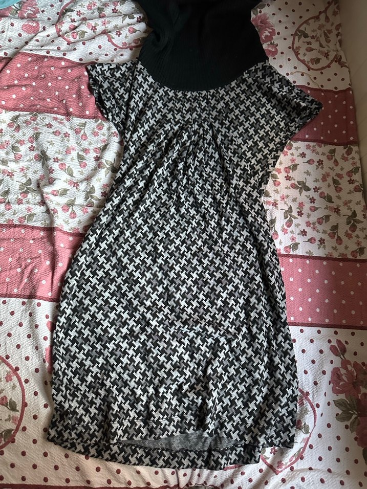 Desenli Siyah Uzun Tunik - Görsel 3