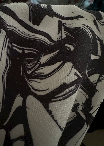 Drapeli Siyah Desenli Midi Kalem Etek - Görsel 8