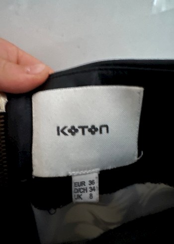 Drapeli Siyah Desenli Midi Kalem Etek - Görsel 5