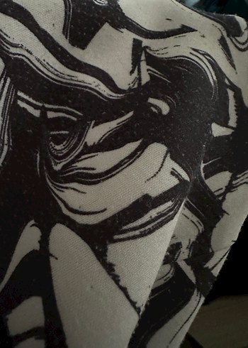 Drapeli Siyah Desenli Midi Kalem Etek - Görsel 7